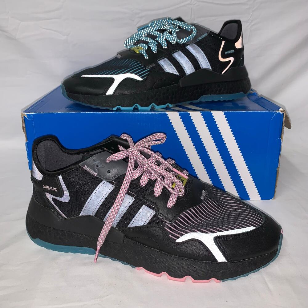 Adidas Ninja Nite Jogger Blue/Pink Men’s Size 10.5